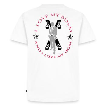 Cathédrale - T-shirt Premium bio Homme - blanc - Dos - Nico (187cm)