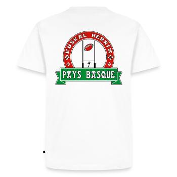 Basque Sport 01 - T-shirt Premium bio Homme - blanc - Dos - Nico (187cm)