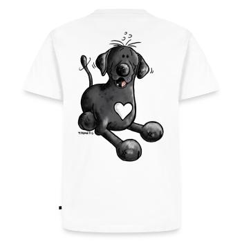 Labrador retriever chien comique design - T-shirt Premium bio Homme - blanc - Dos - Nico (187cm)