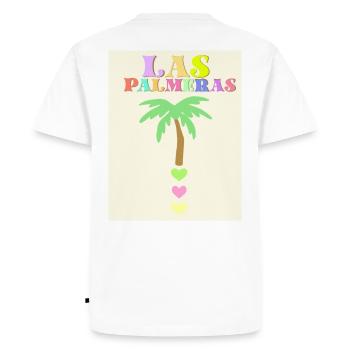 Palmier pastel - T-shirt Premium bio Homme - blanc - Dos - Nico (187cm)
