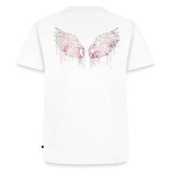 angelwings,wings,watercolor,red,angel wings - Men's Premium Organic T-Shirt - white - Back - Nico (187cm)