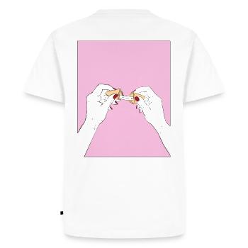 Biscuits chanceux - T-shirt Premium bio Homme - blanc - Dos - Nico (187cm)