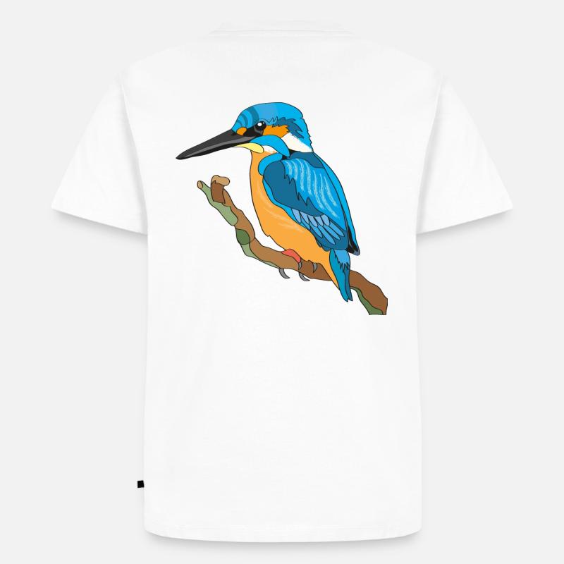 Eisvogel, Kingfisher - Männer Premium Bio T-Shirt - Weiß
