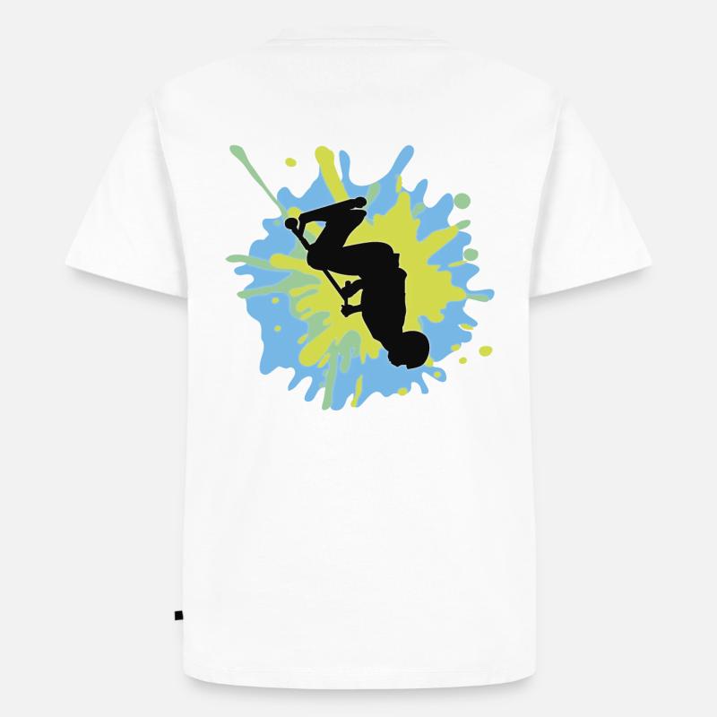 Backflip splash - T-shirt Premium bio Homme - blanc