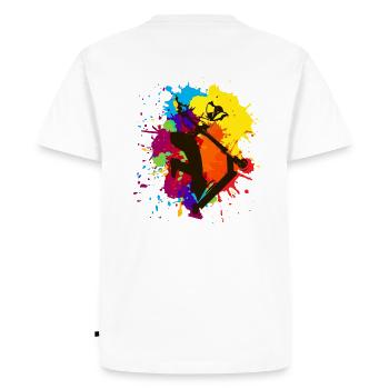 Abstract stencil - Men's Premium Organic T-Shirt - white - Back - Nico (187cm)