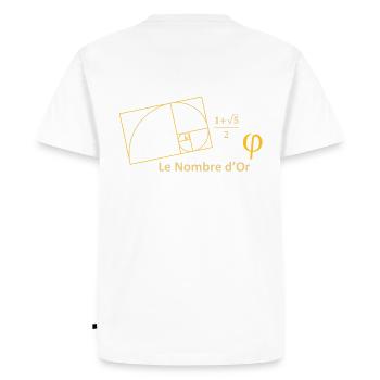 nombre_dor - T-shirt Premium bio Homme - blanc - Dos - Nico (187cm)