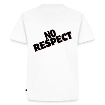 No Respect – Rebel Streetwear Hoodie (white) - Men's Premium Organic T-Shirt - white - Back - Nico (187cm)