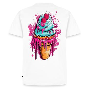 Gâteau glacé coloré aux fruits - T-shirt Premium bio Homme - blanc - Dos - Nico (187cm)