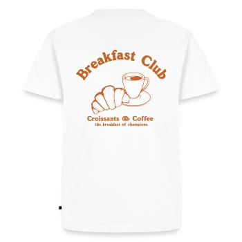 Breakfast club shirt - Männer Premium Bio T-Shirt - Weiß - Hinten - Nico (187cm)