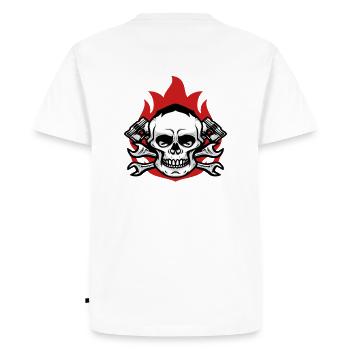 Fils électriques de chemise de puissance diesel de frère de puissance diesel - T-shirt Premium bio Homme - blanc - Dos - Nico (187cm)