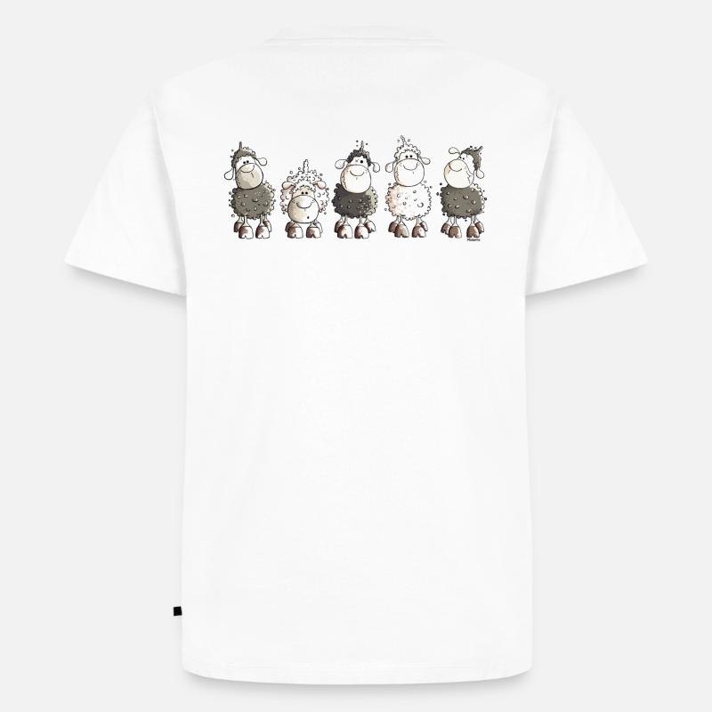 Funny Sheep - Schaf - Schafe - Männer Premium Bio T-Shirt - undefined