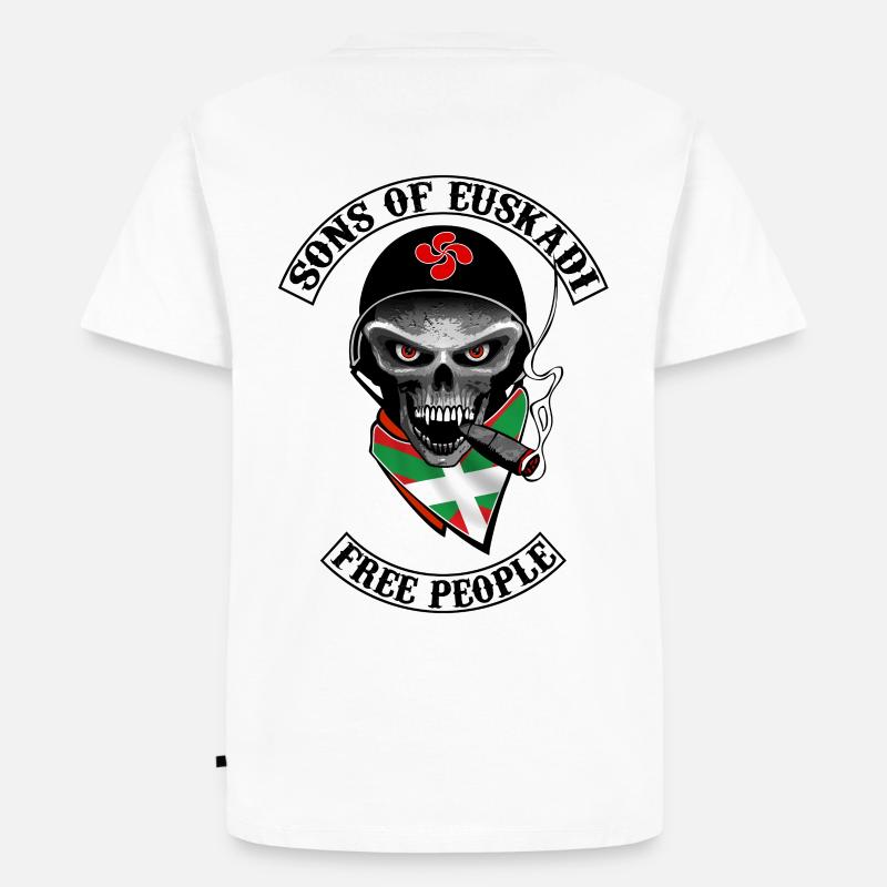 basque biker design - T-shirt Premium bio Homme - blanc