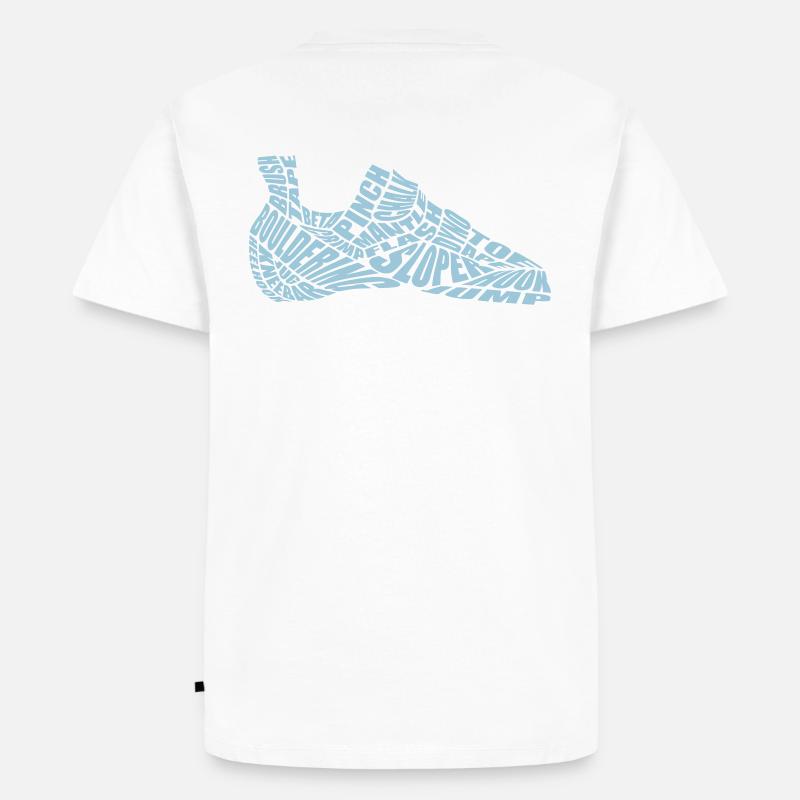 Boulderschuh - Farbe wählbar! - Männer Premium Bio T-Shirt - Weiß