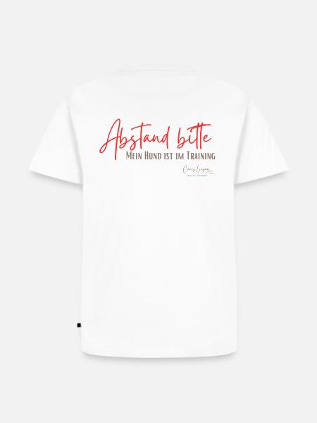 Abstand bitte - Männer Premium Bio T-Shirt - Weiß