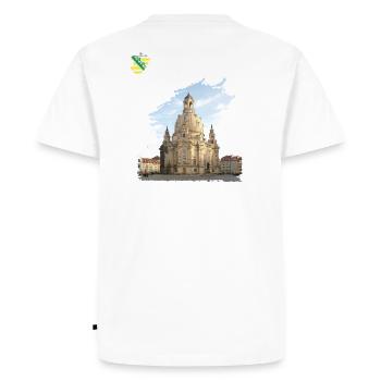 City of Dresden - Frauenkirche - Limited Edition - Men's Premium Organic T-Shirt - white - Back - Nico (187cm)