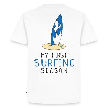 surfeur - T-shirt Premium bio Homme - blanc - Dos - Nico (187cm)