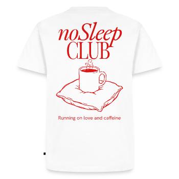 Illustration du noSleep CLUB Coffee Club - T-shirt Premium bio Homme - blanc - Dos - Nico (187cm)