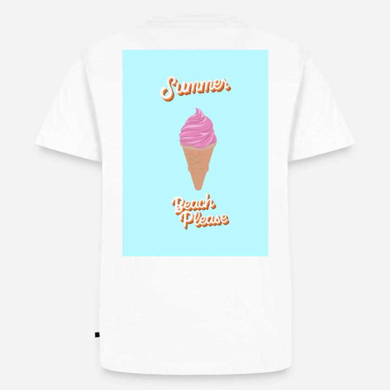 Beach please - Männer Premium Bio T-Shirt - Weiß