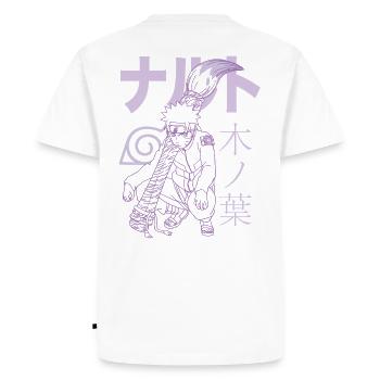 Naruto Shippuden Design Naruto Avec Lettrage - T-shirt Premium bio Homme - blanc - Dos - Nico (187cm)