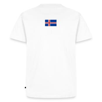 Island Sauf Trikot - Männer Premium Bio T-Shirt - Weiß - Hinten - Nico (187cm)