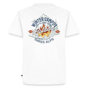 Gstaad winter campus outdoor - T-shirt Premium bio Homme - blanc - Dos - Nico (187cm)