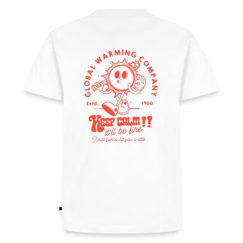 Changement climatique - T-shirt Premium bio Homme - blanc - Dos - Nico (187cm)