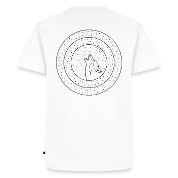 Howling Wolf - Men's Premium Organic T-Shirt - white - Back - Nico (187cm)