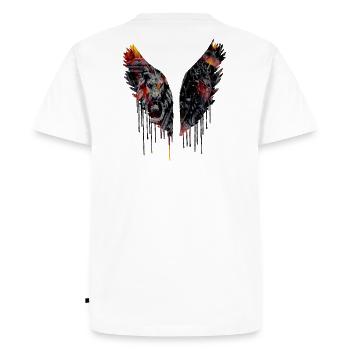 Angelwings,Wings,Dark,Colorful,Darkangel, Gothic,Lion - T-shirt Premium bio Homme - blanc - Dos - Nico (187cm)