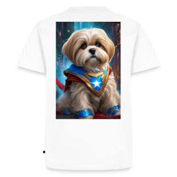 Héros Chiot Starcrest Cape - T-shirt Premium bio Homme - blanc - Dos - Nico (187cm)