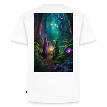 Moonlit Coven in Enchanted Forest - Men's Premium Organic T-Shirt - white - Back - Nico (187cm)