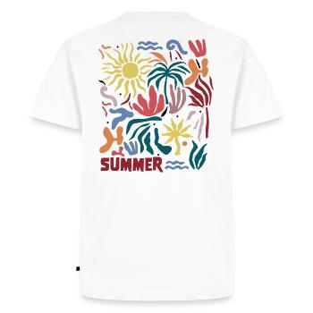 Tropical estival - T-shirt Premium bio Homme - blanc - Dos - Nico (187cm)