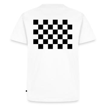 Racing Chequered Flag Racing Flag Motorsport Cars - T-shirt Premium bio Homme - blanc - Dos - Nico (187cm)