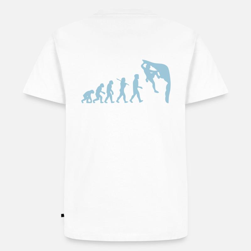 Humanoide Evolution - Männer Premium Bio T-Shirt - Weiß