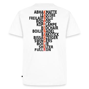 CARPE carpe Fisher Conception - T-shirt Premium bio Homme - blanc - Dos - Nico (187cm)