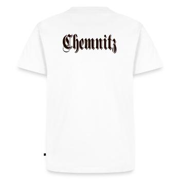 Chemnitz - Men's Premium Organic T-Shirt - white - Back - Nico (187cm)
