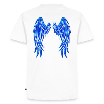 Wing No. 03 - Design A - Men's Premium Organic T-Shirt - white - Back - Nico (187cm)