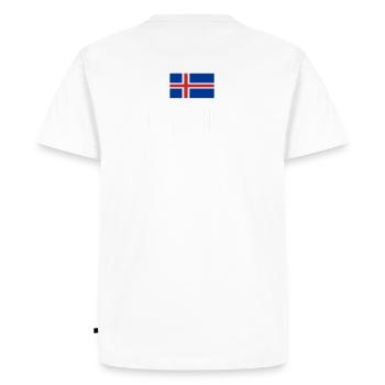 Island Sauf Trikot - Männer Premium Bio T-Shirt - Weiß - Hinten - Nico (187cm)