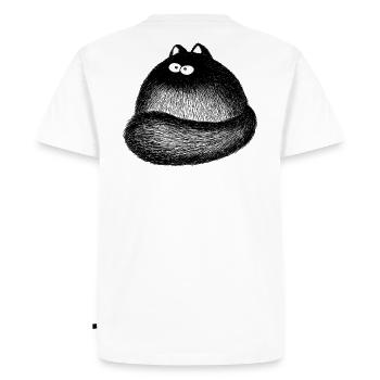 Chat moelleux - T-shirt Premium bio Homme - blanc - Dos - Nico (187cm)