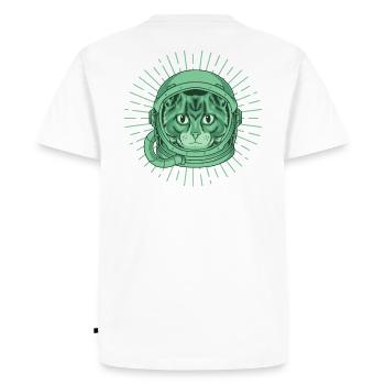 Espace chat vert - T-shirt Premium bio Homme - blanc - Dos - Nico (187cm)