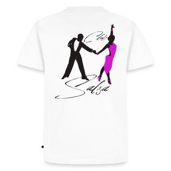 CLUB SALSA - T-shirt Premium bio Homme - blanc - Dos - Nico (187cm)