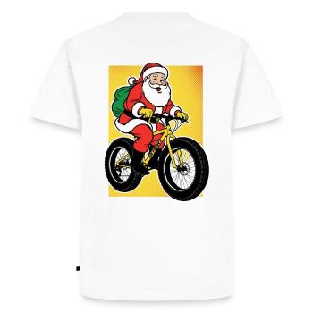 Fatbike Père Noël - T-shirt Premium bio Homme - blanc - Dos - Nico (187cm)