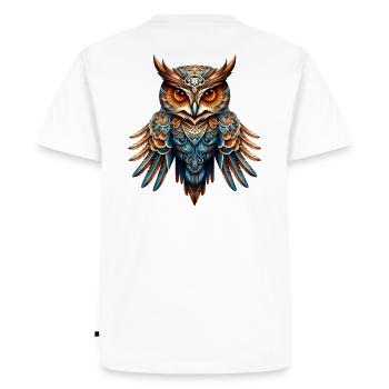 Oiseau de nuit cool - T-shirt Premium bio Homme - blanc - Dos - Nico (187cm)