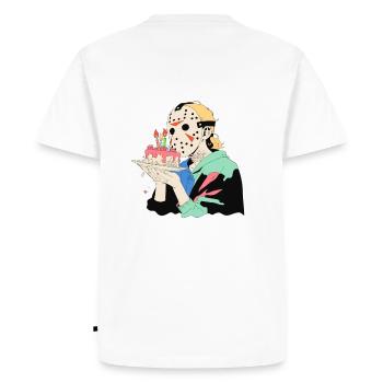 vendredi 13 motivation by Jason - T-shirt Premium bio Homme - blanc - Dos - Nico (187cm)