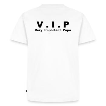 Very Important Papa - V.I.P - T-shirt Premium bio Homme - blanc - Dos - Nico (187cm)