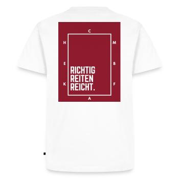 Il suffit de rouler correctement. - T-shirt Premium bio Homme - blanc - Dos - Nico (187cm)