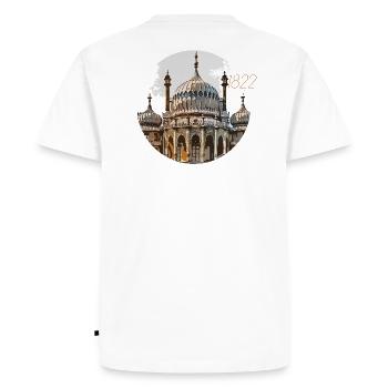 1822 Brighton royal pavilion England - Men's Premium Organic T-Shirt - white - Back - Nico (187cm)