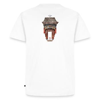 Chinesisch_Architektur_Renshou 1889_Sommerpalast - Men's Premium Organic T-Shirt - white - Back - Nico (187cm)