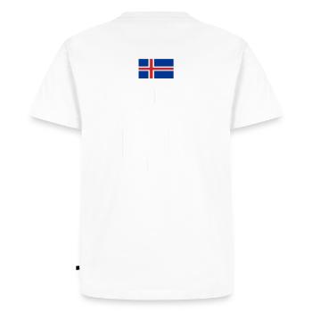Island Sauf Trikot - Männer Premium Bio T-Shirt - Weiß - Hinten - Nico (187cm)