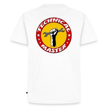 technical master - Men's Premium Organic T-Shirt - white - Back - Nico (187cm)