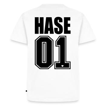 Lapin no. 1 Roi Trésor 01 surnom 1c - T-shirt Premium bio Homme - blanc - Dos - Nico (187cm)